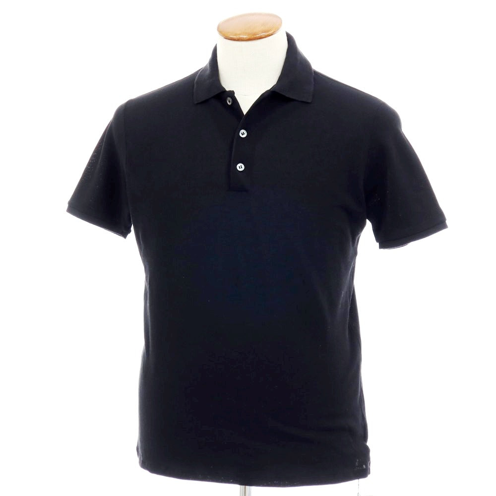 【中古】ザノーネ ZANONE アイスピケコットン 半袖ポロシャツ ブラック【 48 】【 状態ランクA 】【 メンズ 】