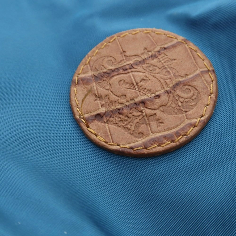 【中古】オロビアンコ Orobianco 2way ナイロンアクリル クロコ 型押し レザー ショルダーバッグ ブルーxブラウン【 状態ランクC 】【 メンズ 】