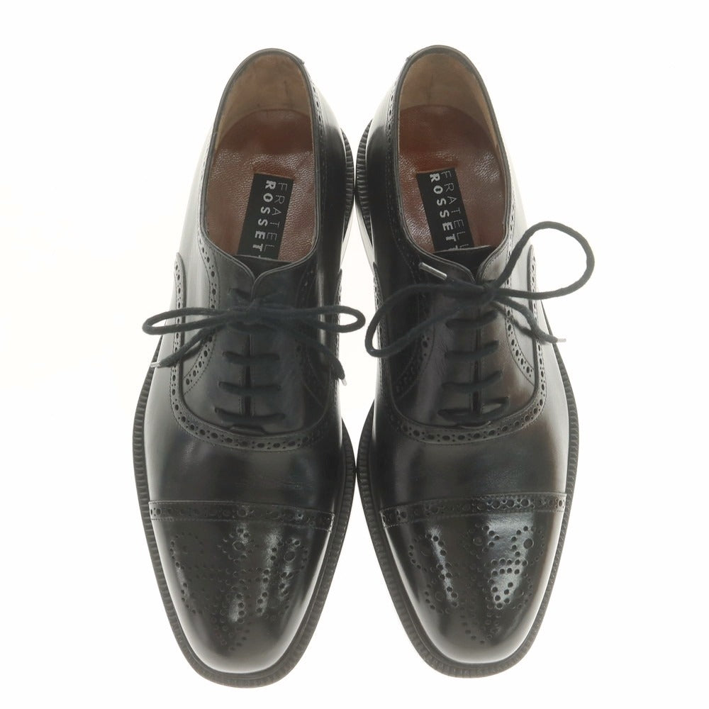 【中古】フラテッリ ロセッティ FRATELLI ROSSETTI セミブローグ ドレスシューズ ブラック【 7 】【 状態ランクA 】【 メンズ 】
