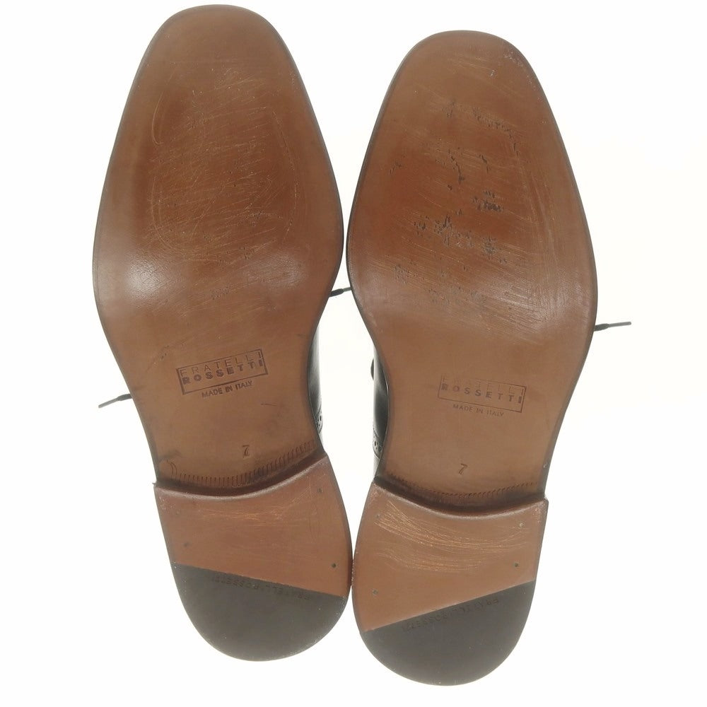 【中古】フラテッリ ロセッティ FRATELLI ROSSETTI セミブローグ ドレスシューズ ブラック【 7 】【 状態ランクA 】【 メンズ 】