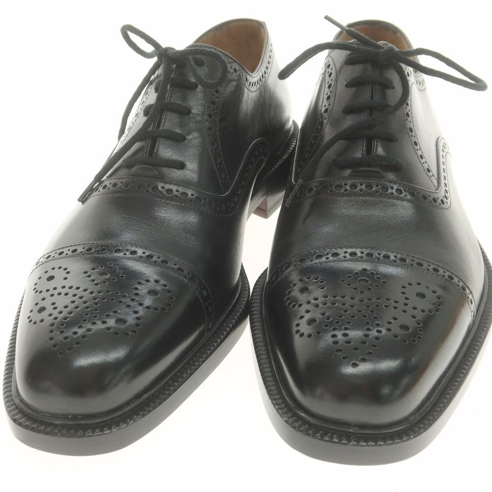 【中古】フラテッリ ロセッティ FRATELLI ROSSETTI セミブローグ ドレスシューズ ブラック【 7 】【 状態ランクA 】【 メンズ 】
