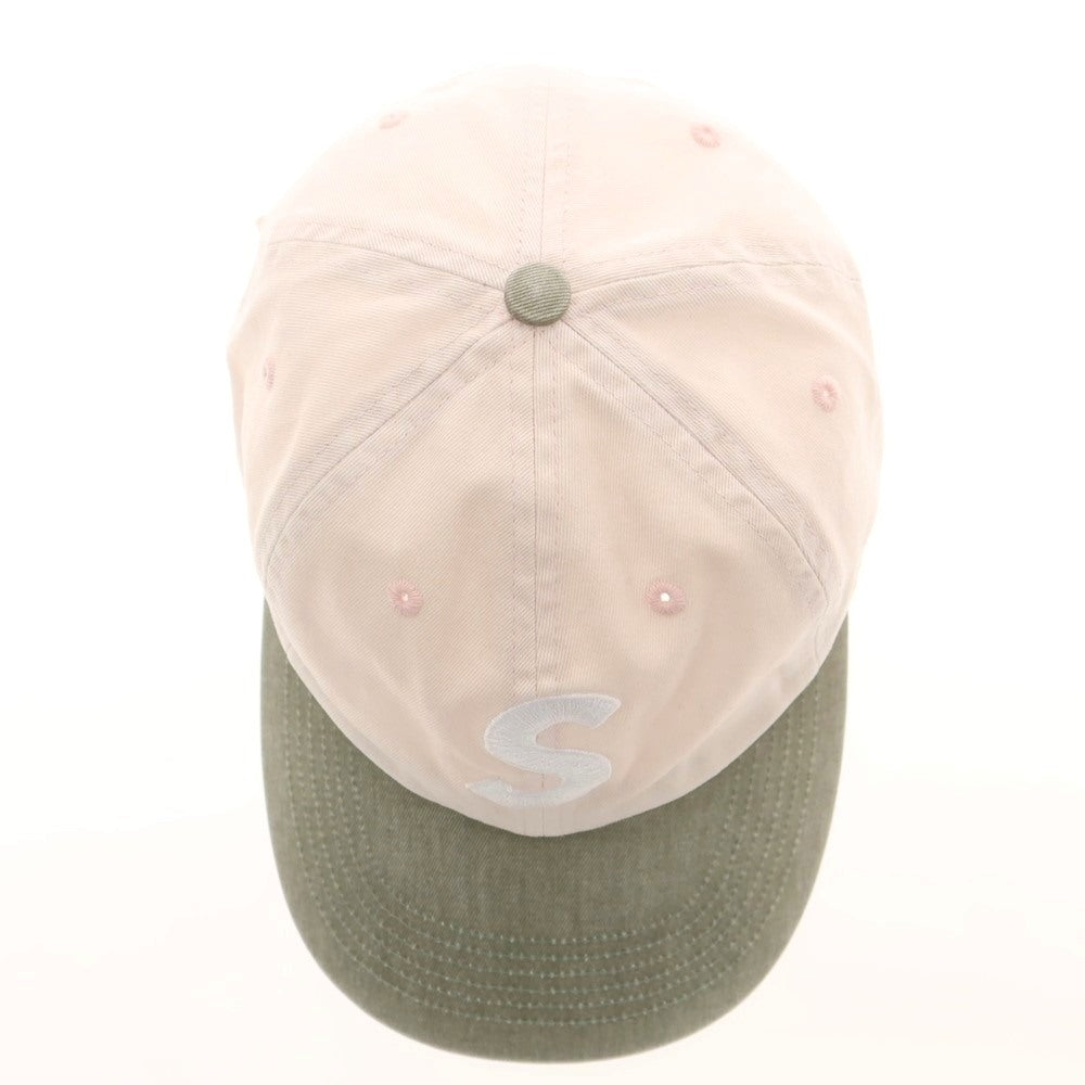 【中古】シュプリーム Supreme 2025年秋冬 Pigment Coated 2-Tone S Logo 6-Panel キャップ ライトピンクxカーキ【 ONE SIZE(58cm) 】【 状態ランクB 】【 メンズ 】