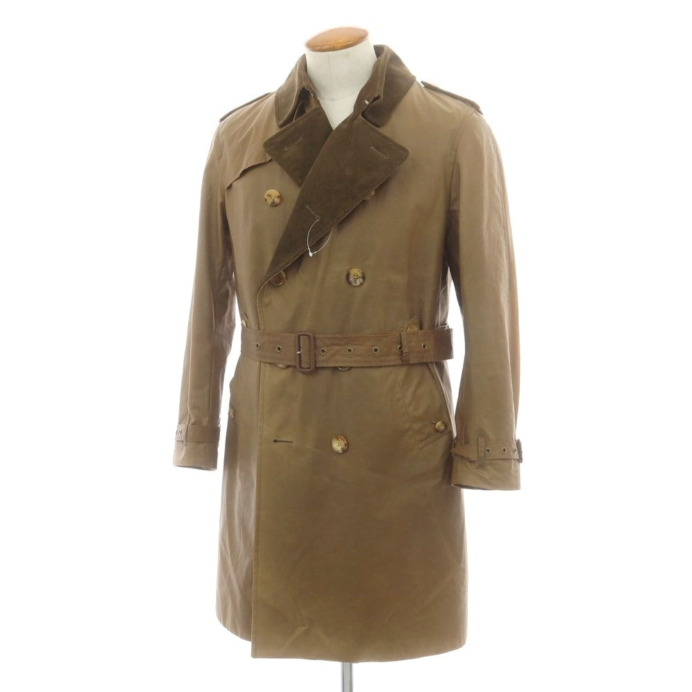 【中古】グレンフェル GRENFELL オイルドコットン トレンチコート カーキブラウン系【 38 】【 状態ランクD 】【 メンズ 】