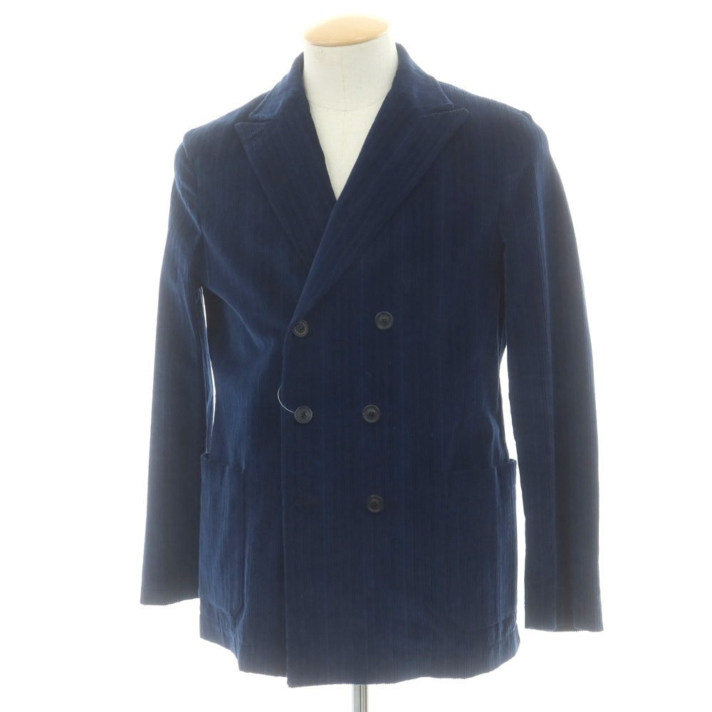 【中古】ティージャケット T-JACKET ストレッチコーデュロイ カジュアルジャケット ネイビーブルー【 S 】【 状態ランクC 】【 メンズ 】