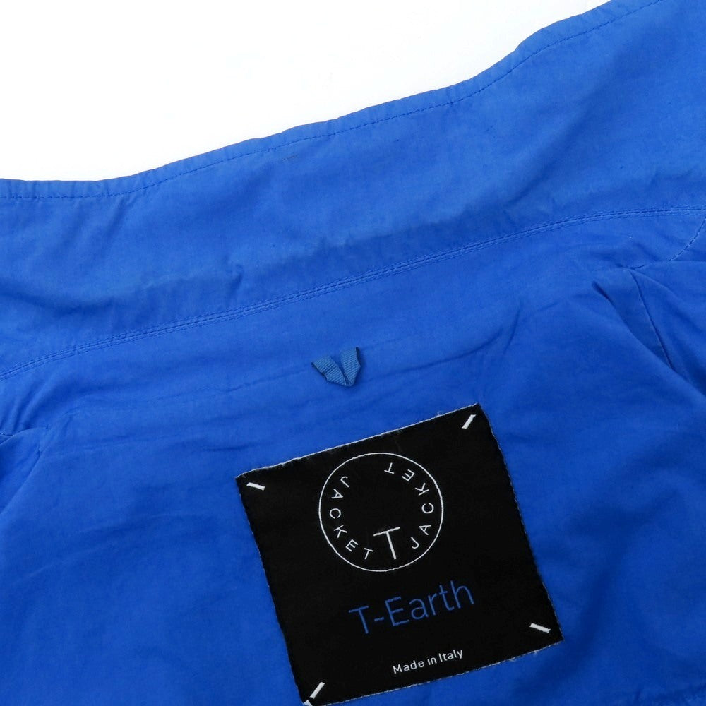 【中古】ティージャケット T-JACKET T-Earth ストレッチ コットン 2B カジュアルジャケット ブルー【 M 】【 状態ランクC 】【 メンズ 】