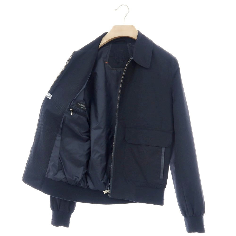 【中古】コルネリアーニ CORNELIANI ポリエステル ジップアップ スイングトップ ネイビー【 46 】【 状態ランクC 】【 メンズ 】