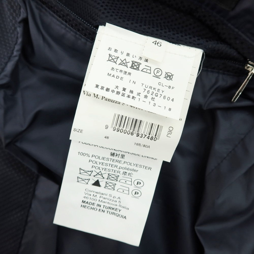 【中古】コルネリアーニ CORNELIANI ポリエステル ジップアップ スイングトップ ネイビー【 46 】【 状態ランクC 】【 メンズ 】