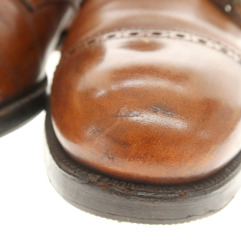 【中古】クロケットアンドジョーンズ CROCKETT&JONES BURGHLEY ダブルモンク ドレスシューズ ブラウン【 7EE 】【 状態ランクC 】【 メンズ 】