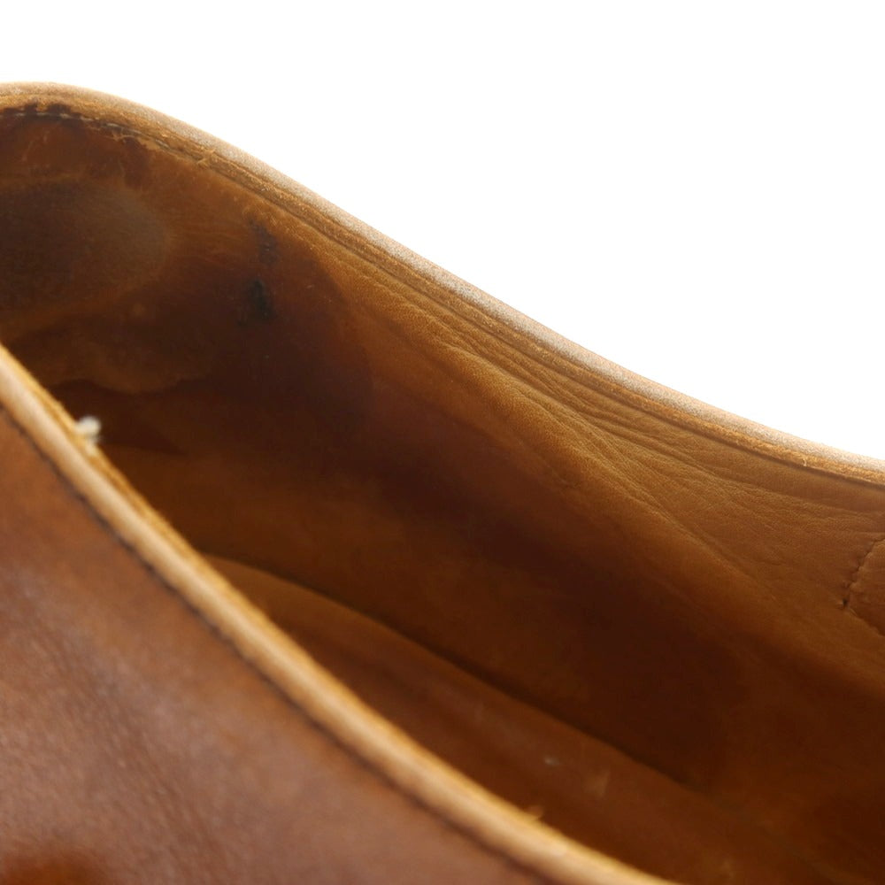 【中古】クロケットアンドジョーンズ CROCKETT&JONES BURGHLEY ダブルモンク ドレスシューズ ブラウン【 7EE 】【 状態ランクC 】【 メンズ 】