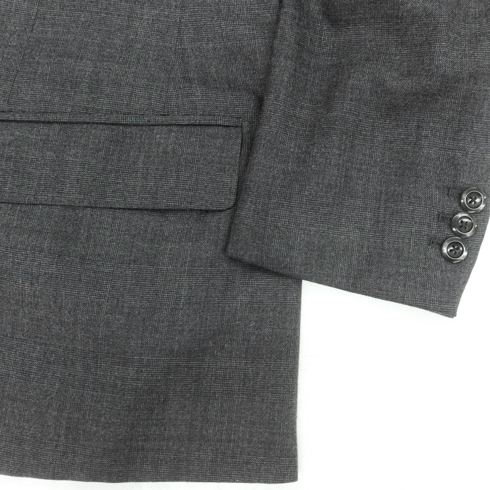 【中古】ボストンテーラー BOSTON TAILOR ウール スリーピース 3つボタンスーツ ダークグレー【 表記なし(S位) 】【 状態ランクB 】【 メンズ 】