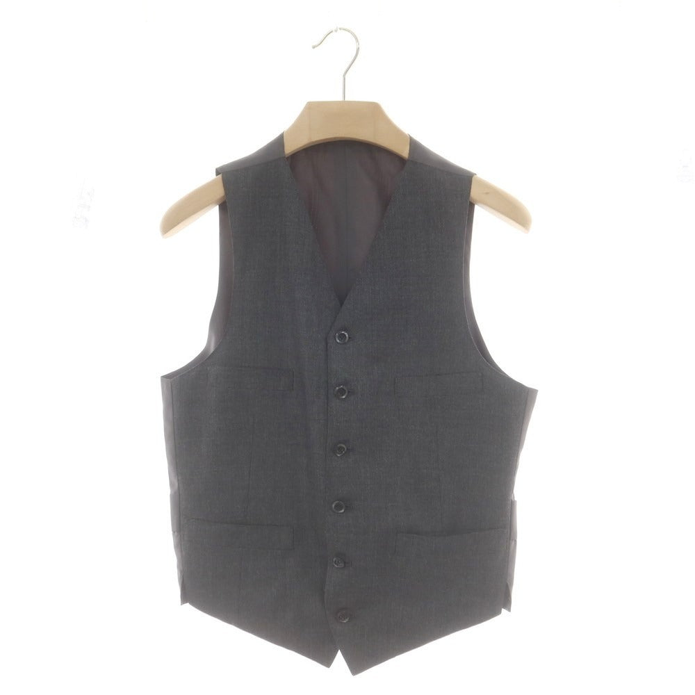 【中古】ボストンテーラー BOSTON TAILOR ウール スリーピース 3つボタンスーツ ダークグレー【 表記なし(S位) 】【 状態ランクB 】【 メンズ 】