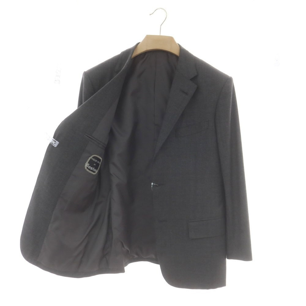 【中古】ボストンテーラー BOSTON TAILOR ウール スリーピース 3つボタンスーツ ダークグレー【 表記なし(S位) 】【 状態ランクB 】【 メンズ 】