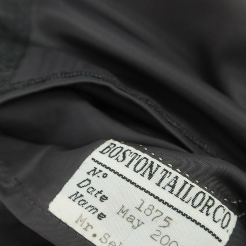 【中古】ボストンテーラー BOSTON TAILOR ウール スリーピース 3つボタンスーツ ダークグレー【 表記なし(S位) 】【 状態ランクB 】【 メンズ 】