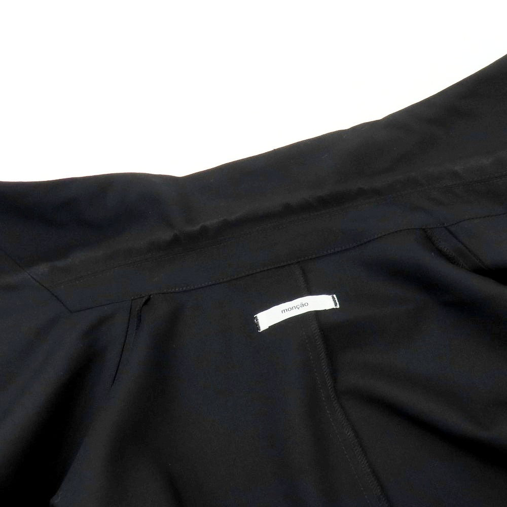 【中古】モンサオ moncao ストレッチ ウールシルク 2B カジュアルジャケット ブラック【 S 】【 状態ランクC 】【 メンズ 】