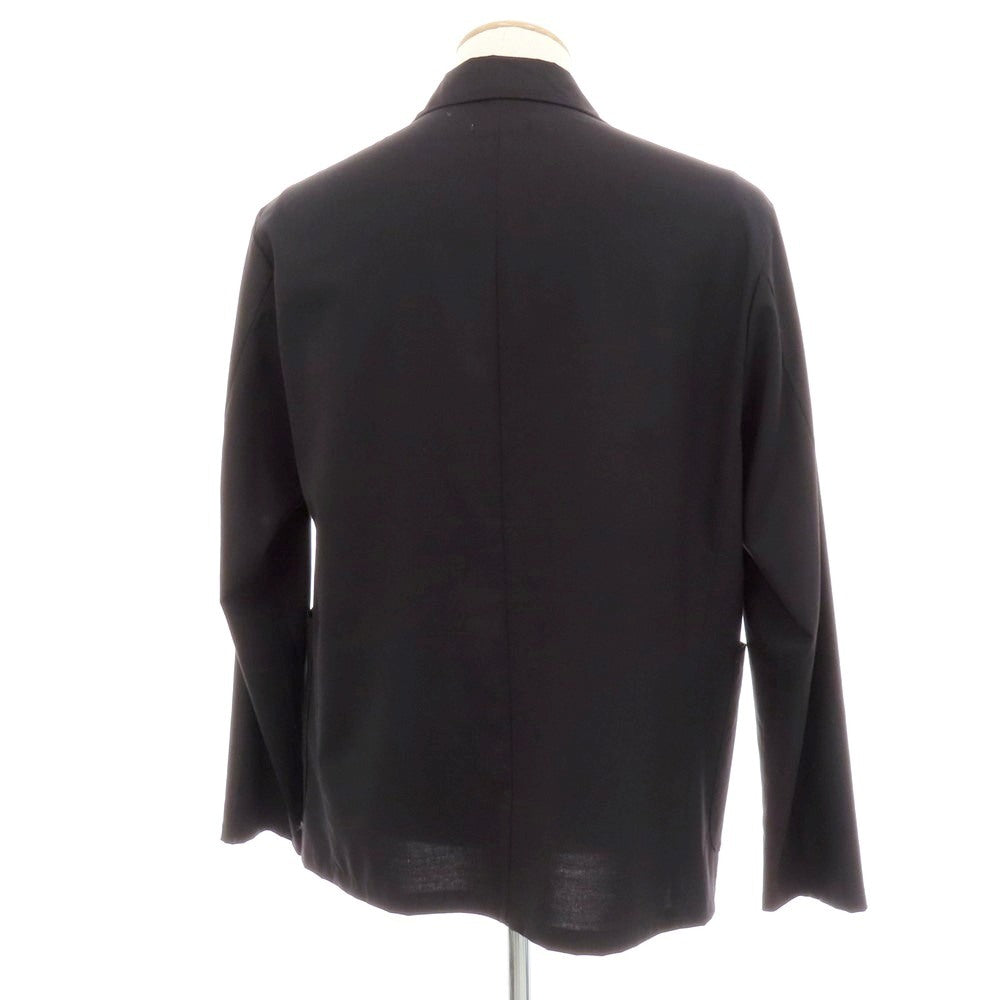 【中古】モンサオ moncao ストレッチ ウールシルク 2B カジュアルジャケット ブラック【 S 】【 状態ランクC 】【 メンズ 】