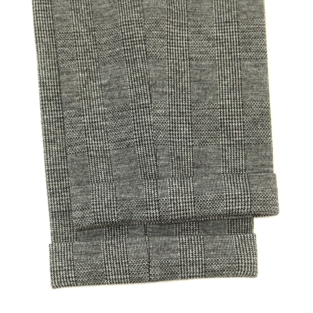 【中古】ピーティートリノ PT TORINO レーヨンナイロン ジャージー グレンチェック イージースラックスパンツ グレー系【 50 】【 状態ランクC 】【 メンズ 】