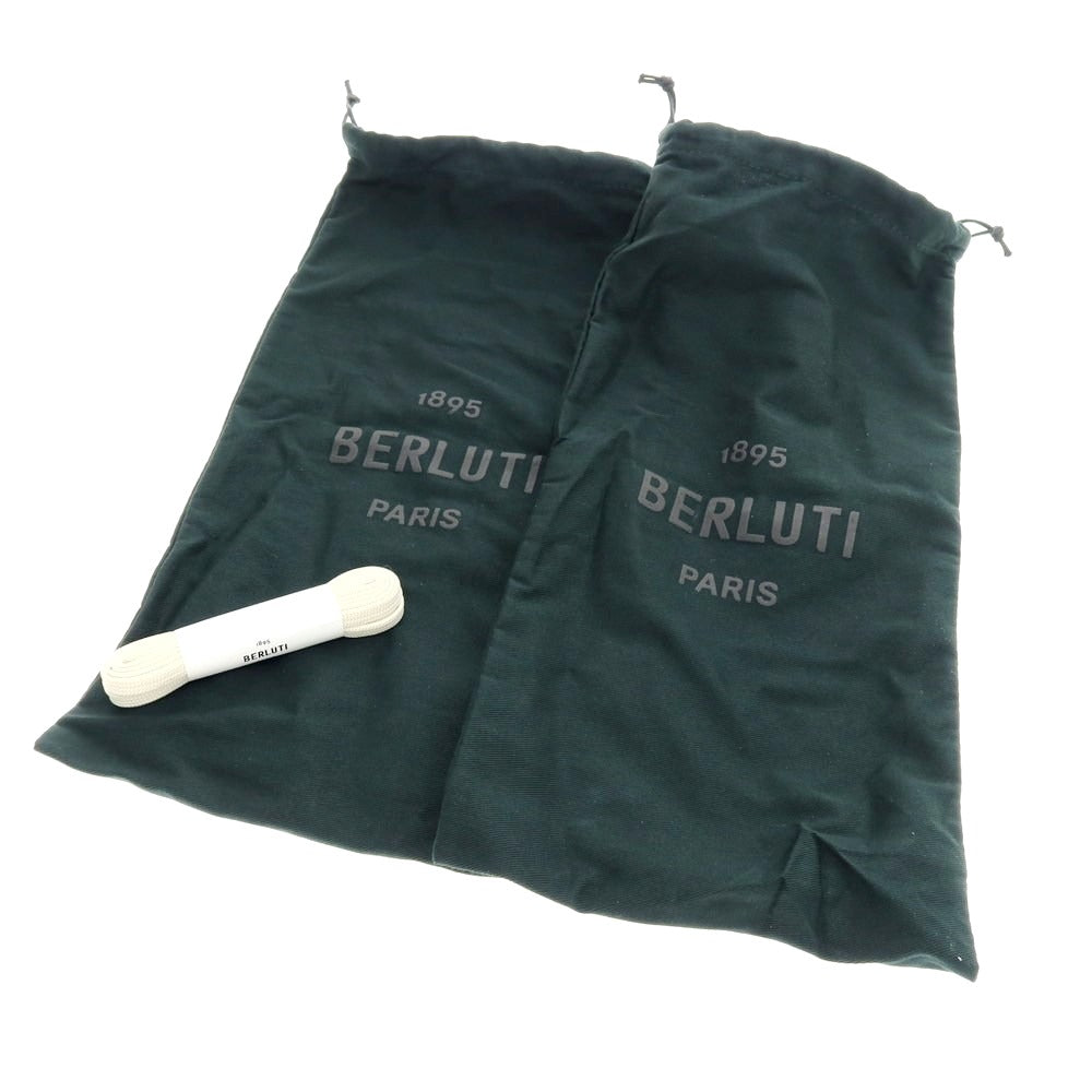 【中古】ベルルッティ Berluti カリグラフィー レザー スニーカー ベージュ【 6 1/2 】【 状態ランクB 】【 メンズ 】