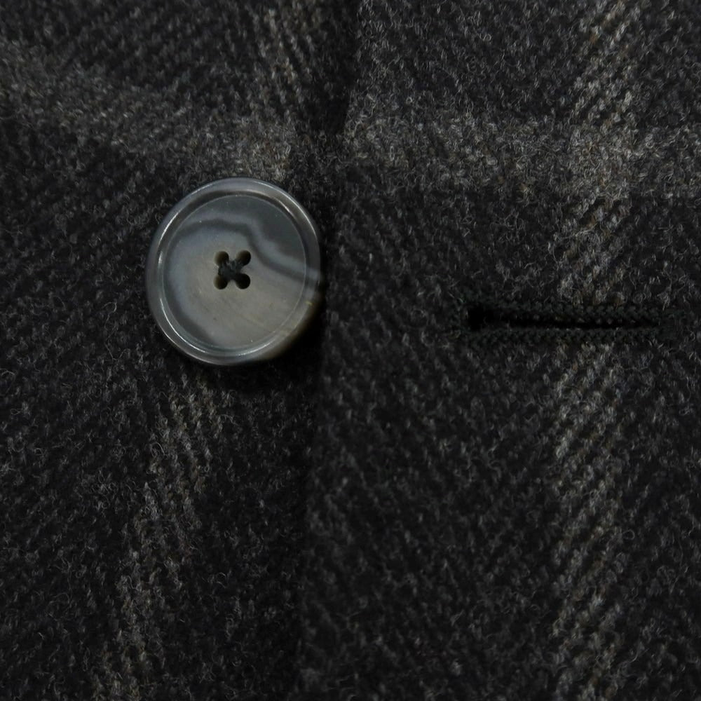 【中古】エイドス Eidos ウールカシミヤ チェック チェスターフィールドコート チャコールグレー【 44 】【 状態ランクA 】【 メンズ 】