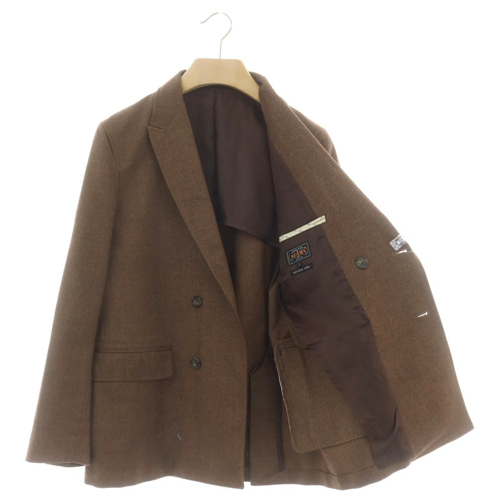 【中古】ビームスプラス BEAMS PLUS ポリエステルコットン ダブル テーラードジャケット ブラウン【 S 】【 状態ランクB 】【 メンズ 】