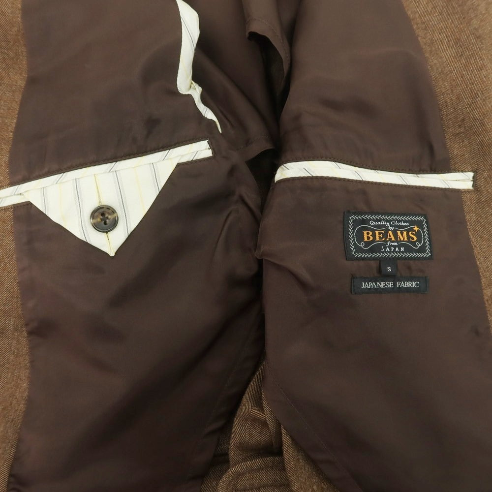 【中古】ビームスプラス BEAMS PLUS ポリエステルコットン ダブル テーラードジャケット ブラウン【 S 】【 状態ランクB 】【 メンズ 】