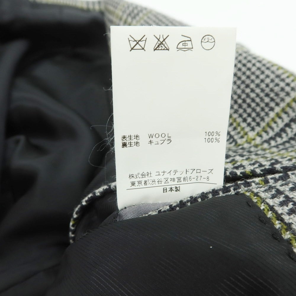 【中古】ソブリン SOVEREIGN ウール チェック テーラードジャケット ブラック×ライトグレーxティーグリーン【 42 】【 状態ランクD 】【 メンズ 】