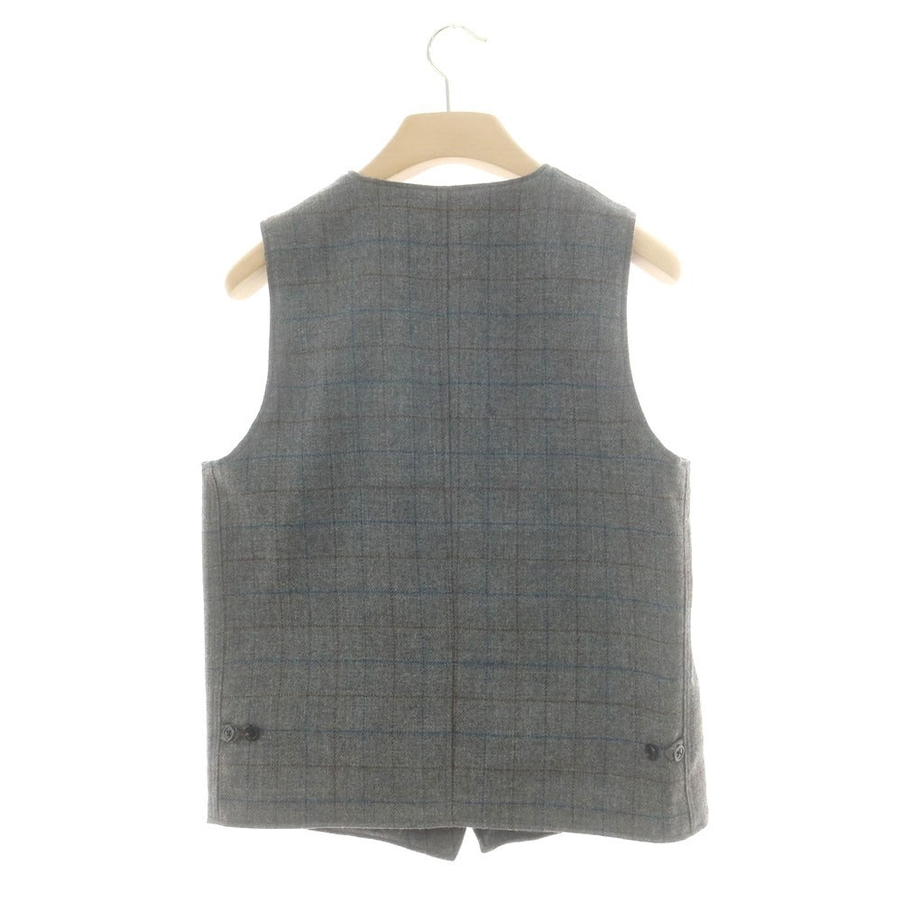 【中古】オアスロウ orSlow ウールアルパカ チェック ツーピース ジャケット&ジレ グレー系【 1 】【 状態ランクB 】【 メンズ 】