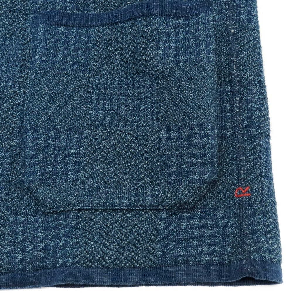 【中古】フォーティーファイブアール 45R コットン チェック 3B ニットジャケット ネイビー【 4 】【 状態ランクB 】【 メンズ 】