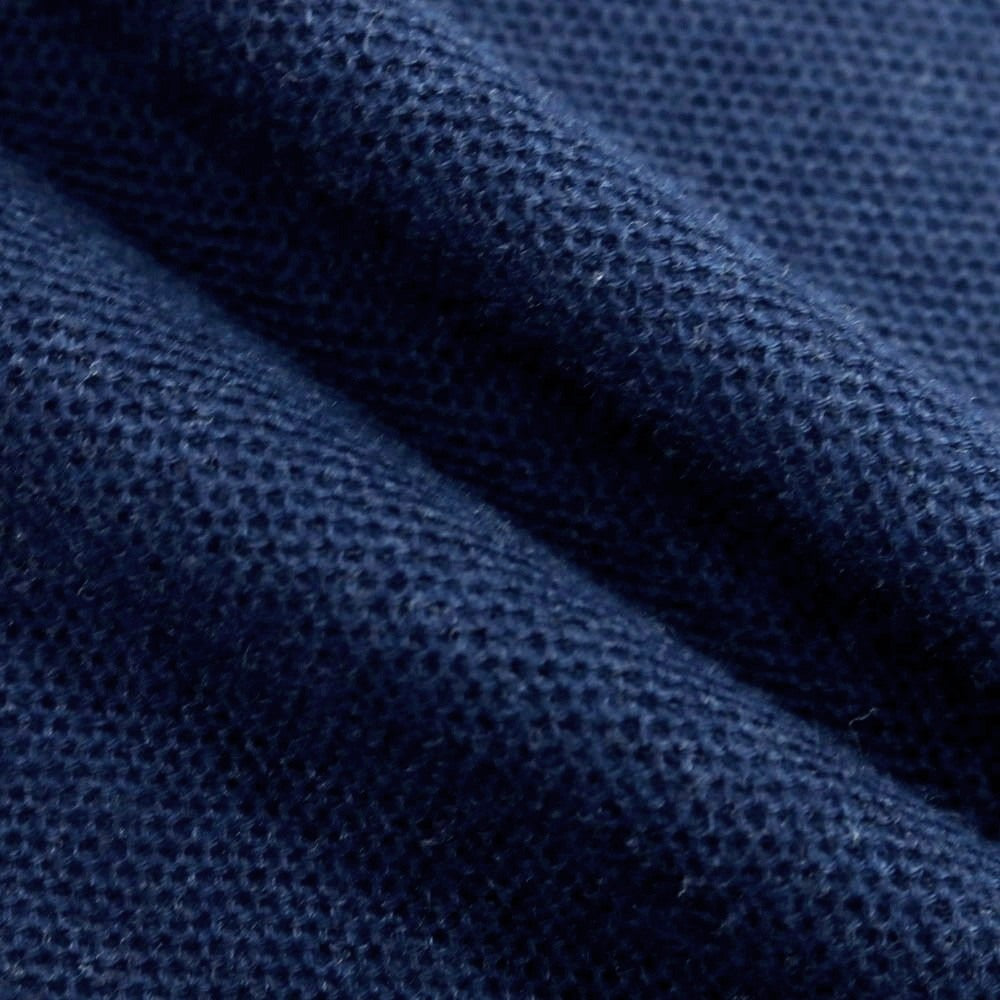 【中古】ギローバー GUY ROVER Brilla per il gusto別注 コットン鹿の子 ホリゾンタルカラー 長袖ポロシャツ ネイビー【 XS 】【 状態ランクB 】【 メンズ 】