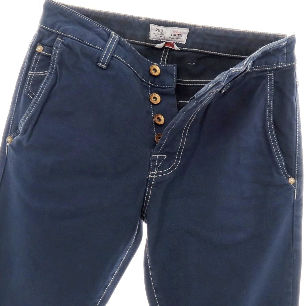 【中古】ピーティーゼロチンクエ PT05 TAHITI ストレッチ コットン 5ポケットパンツ ライトネイビー【 30 】【 状態ランクB 】【 メンズ 】