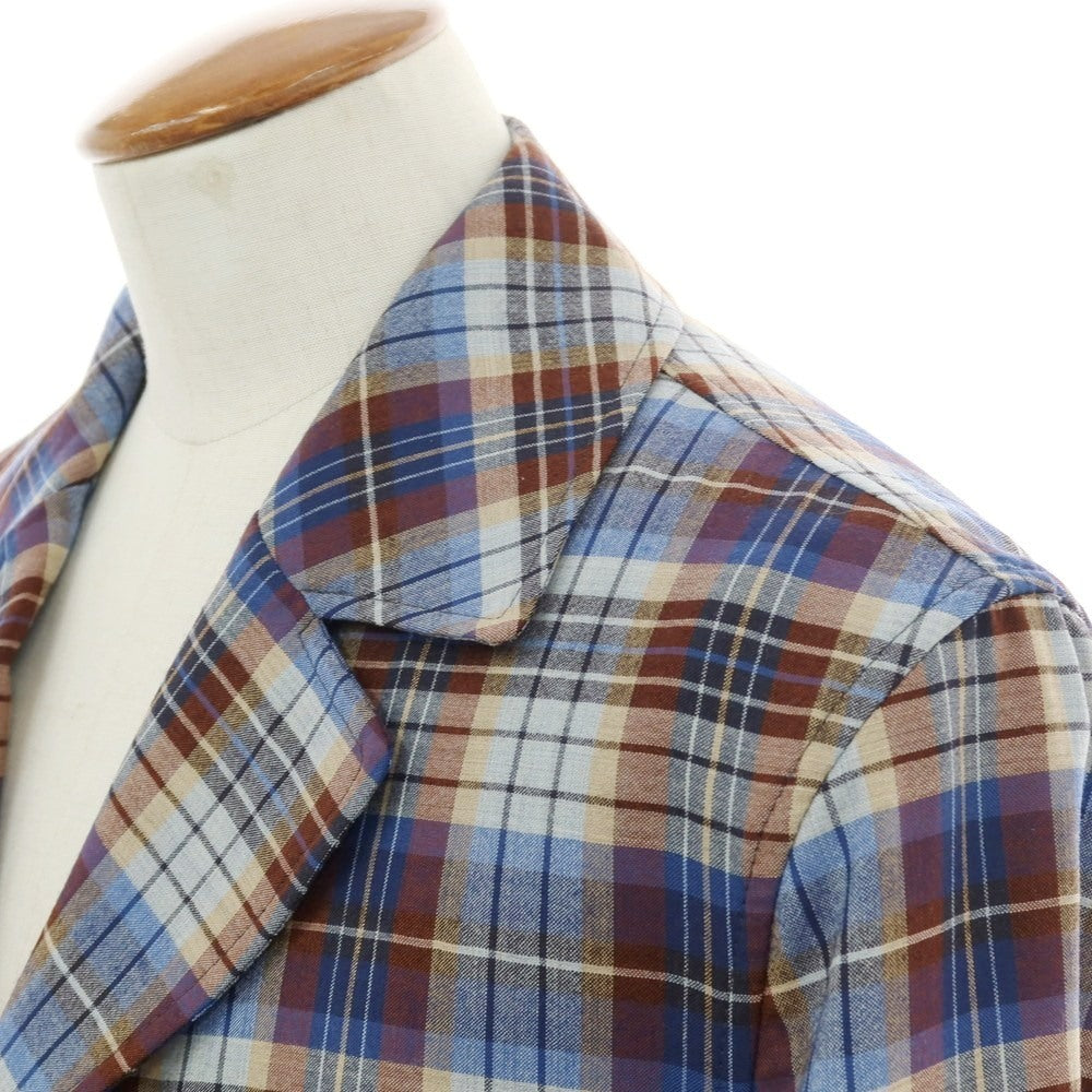 【新品アウトレット】グレンフェル GRENFELL コットンウール系 チェック ジャケット マルチカラー【 38 】【 状態ランクN- 】【 メンズ 】