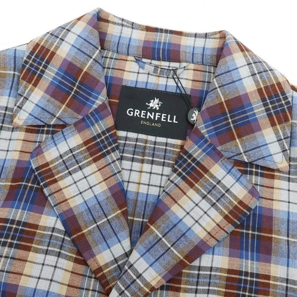 【新品アウトレット】グレンフェル GRENFELL コットンウール系 チェック ジャケット マルチカラー【 38 】【 状態ランクN- 】【 メンズ 】