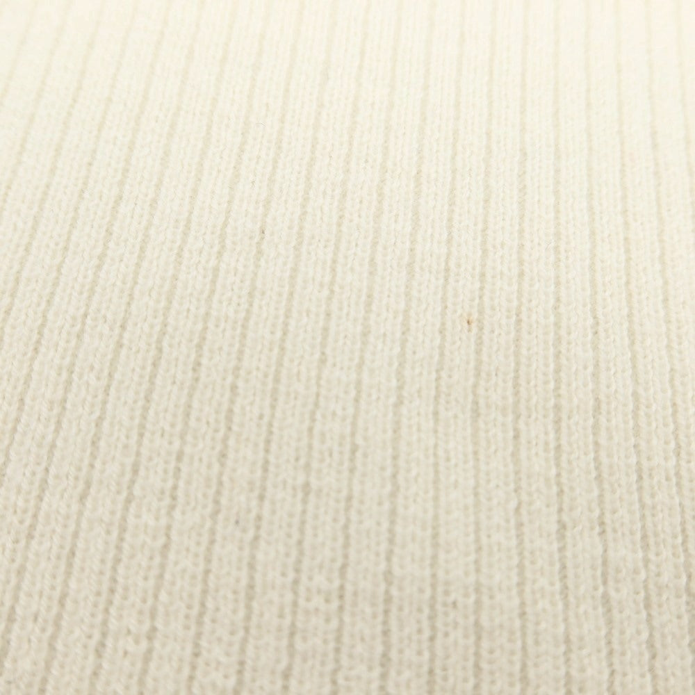 【新品アウトレット】ヴィルーム V::loom ポリエステルコットンカシミヤ クルーネック 半袖 リブ プルオーバーニット アイボリー【 L 】【 状態ランクN- 】【 メンズ 】