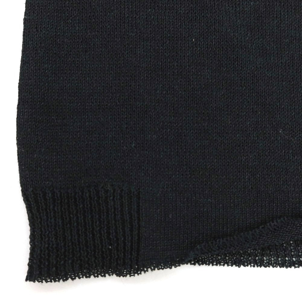 【新品】ヴィルーム V::loom リネン クルーネック 半袖 プルオーバーニット ブラック【 L 】【 状態ランクN 】【 メンズ 】