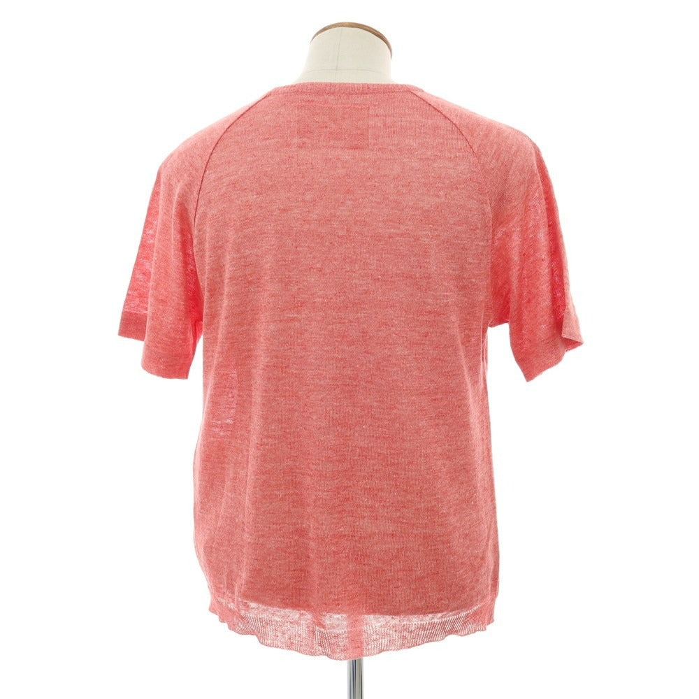 【新品】ヴィルーム V::loom リネン クルーネック 半袖 プルオーバーニット レッド【 L 】【 状態ランクN 】【 メンズ 】