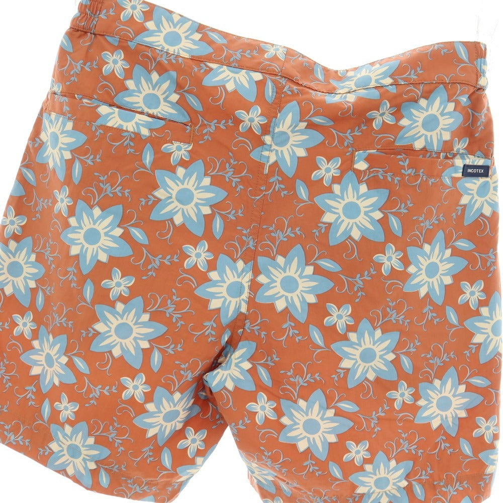 【新品】インコテックス INCOTEX mare ナイロン 花柄 フラワー プリント スイムウェア 水着 ライトオレンジブラウン【サイズ46】【 状態ランクN 】【 メンズ 】