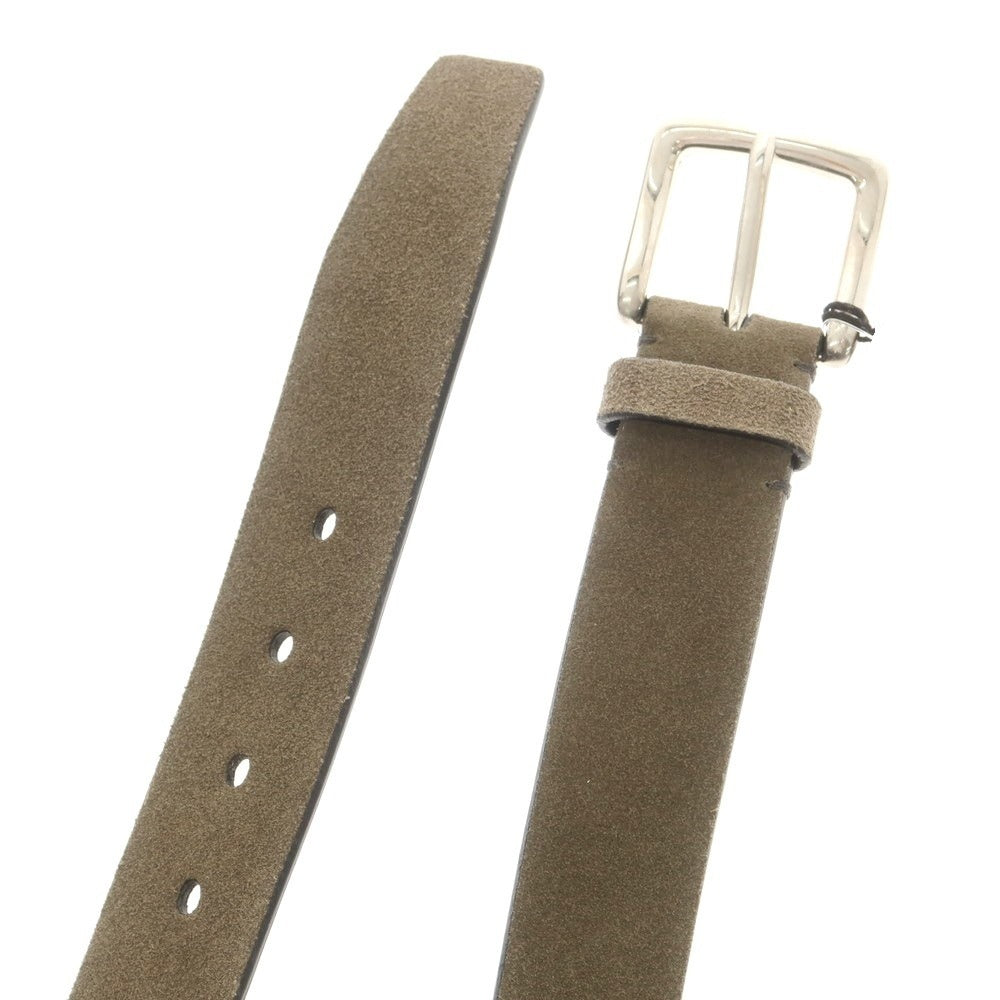 【新品アウトレット】スローウェア SLOWEAR スエードレザー ベルト オリーブ【 95 】【 状態ランクN- 】【 メンズ 】