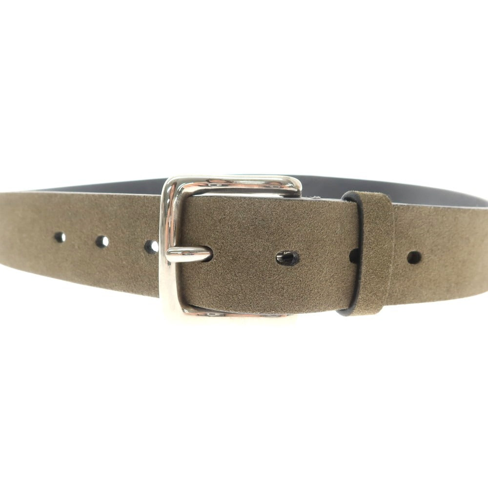 【新品アウトレット】スローウェア SLOWEAR スエードレザー ベルト オリーブ【 105 】【 状態ランクN- 】【 メンズ 】