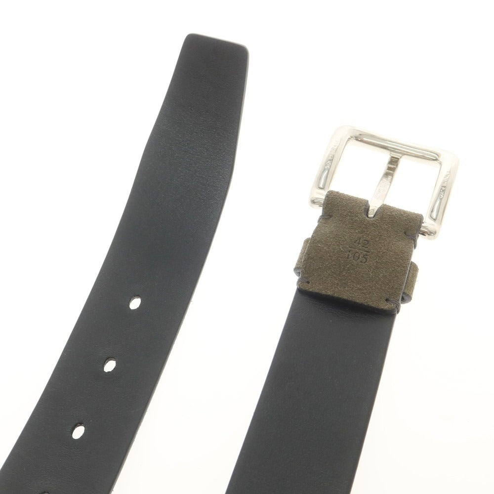 【新品アウトレット】スローウェア SLOWEAR スエードレザー ベルト オリーブ【 105 】【 状態ランクN- 】【 メンズ 】