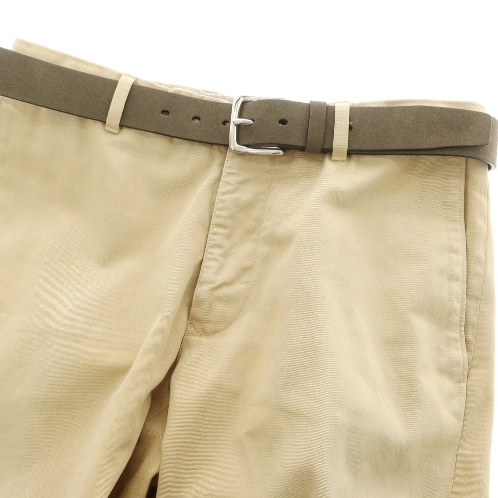 【新品アウトレット】スローウェア SLOWEAR スエードレザー ベルト オリーブ【 105 】【 状態ランクN- 】【 メンズ 】