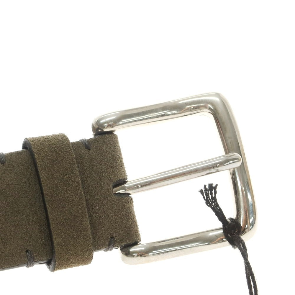 【新品アウトレット】スローウェア SLOWEAR スエードレザー ベルト オリーブ【 105 】【 状態ランクN- 】【 メンズ 】