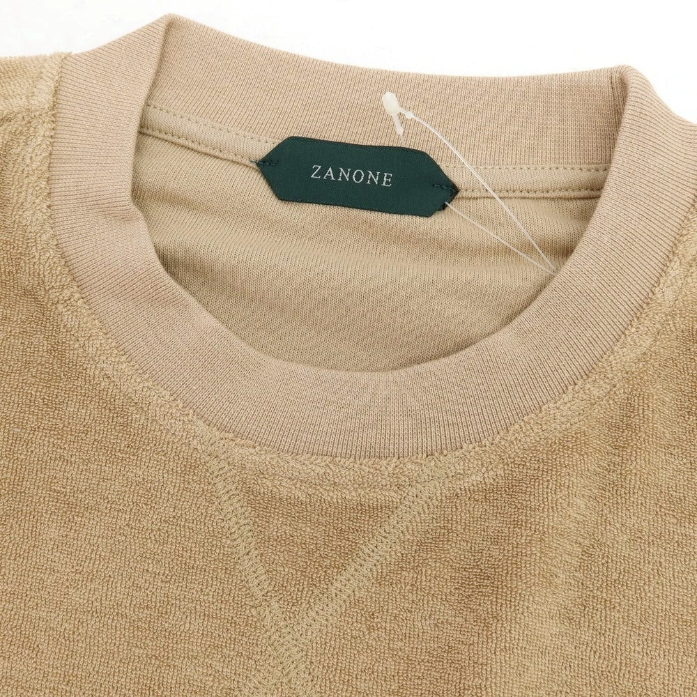 【新品】ザノーネ ZANONE コットン パイル クルーネック スウェット ベージュ【 XS 】【 状態ランクN 】【 メンズ 】