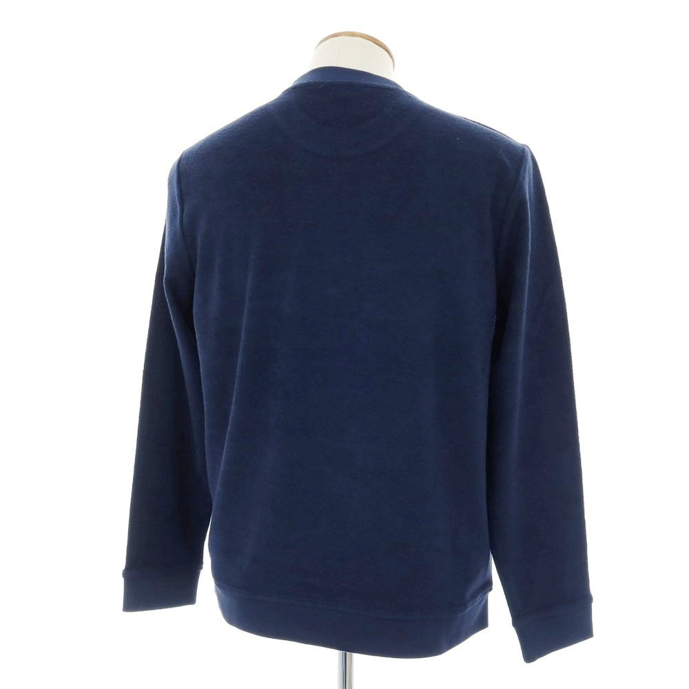 【新品】ザノーネ ZANONE コットン パイル クルーネック スウェット ネイビー【 M 】【 状態ランクN 】【 メンズ 】