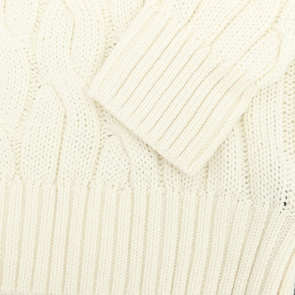 【新品】ザノーネ ZANONE ミドルゲージコットン ケーブル編み クルーネックニット アイボリー【 52 】【 状態ランクN 】【 メンズ 】