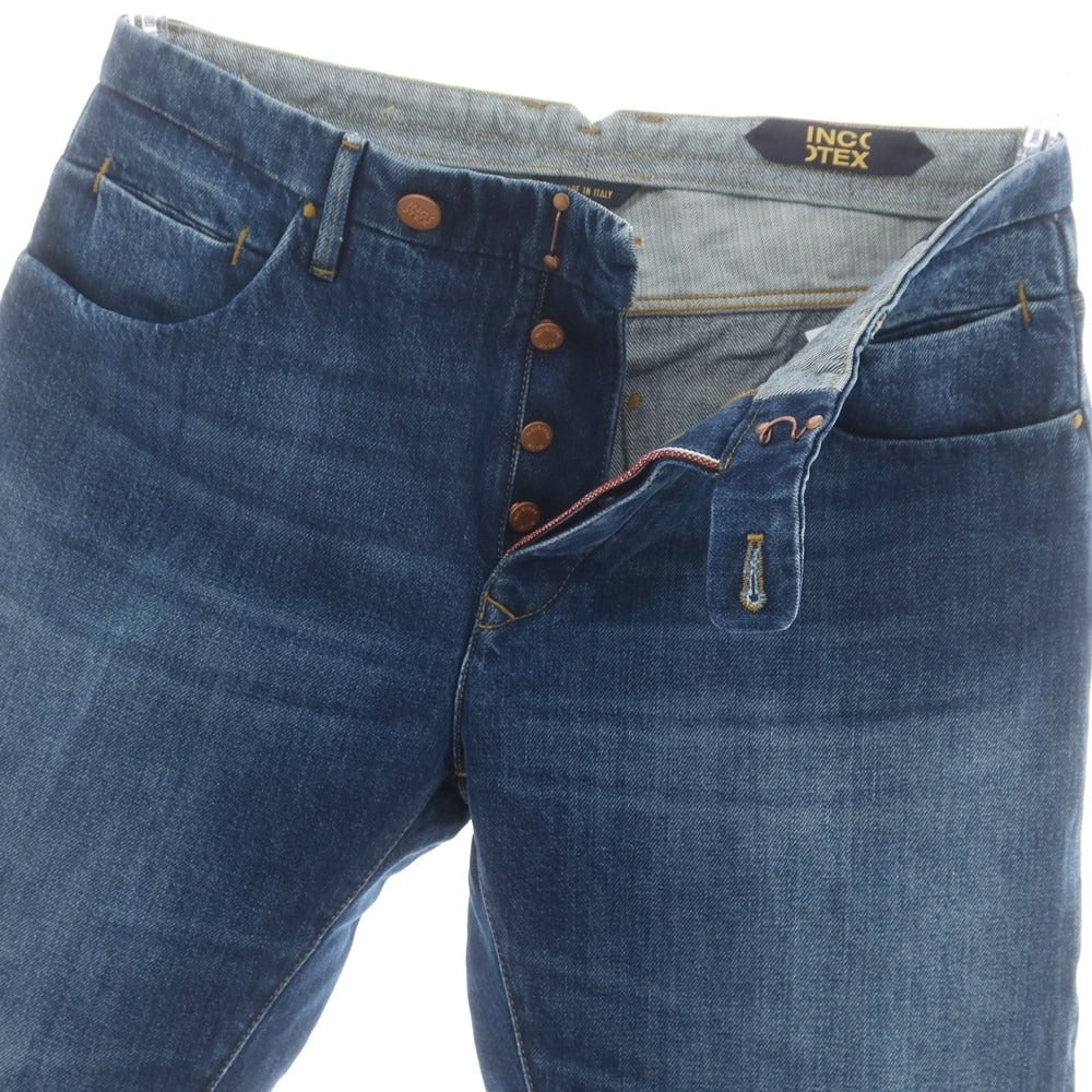 【新品】インコテックス ブルーディヴィジョン INCOTEX BLUE DIVISION TAILOR MADE タイトテーパードデニムパンツ ジーンズ ダークブルー【 33 】【 状態ランクN 】【 メンズ 】