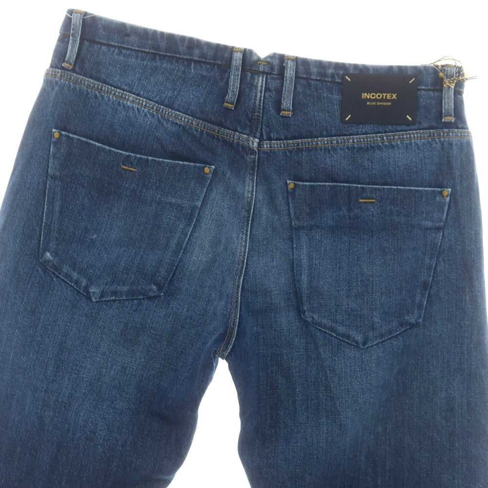 【新品】インコテックス ブルーディヴィジョン INCOTEX BLUE DIVISION TAILOR MADE タイトテーパードデニムパンツ ジーンズ ダークブルー【 33 】【 状態ランクN 】【 メンズ 】
