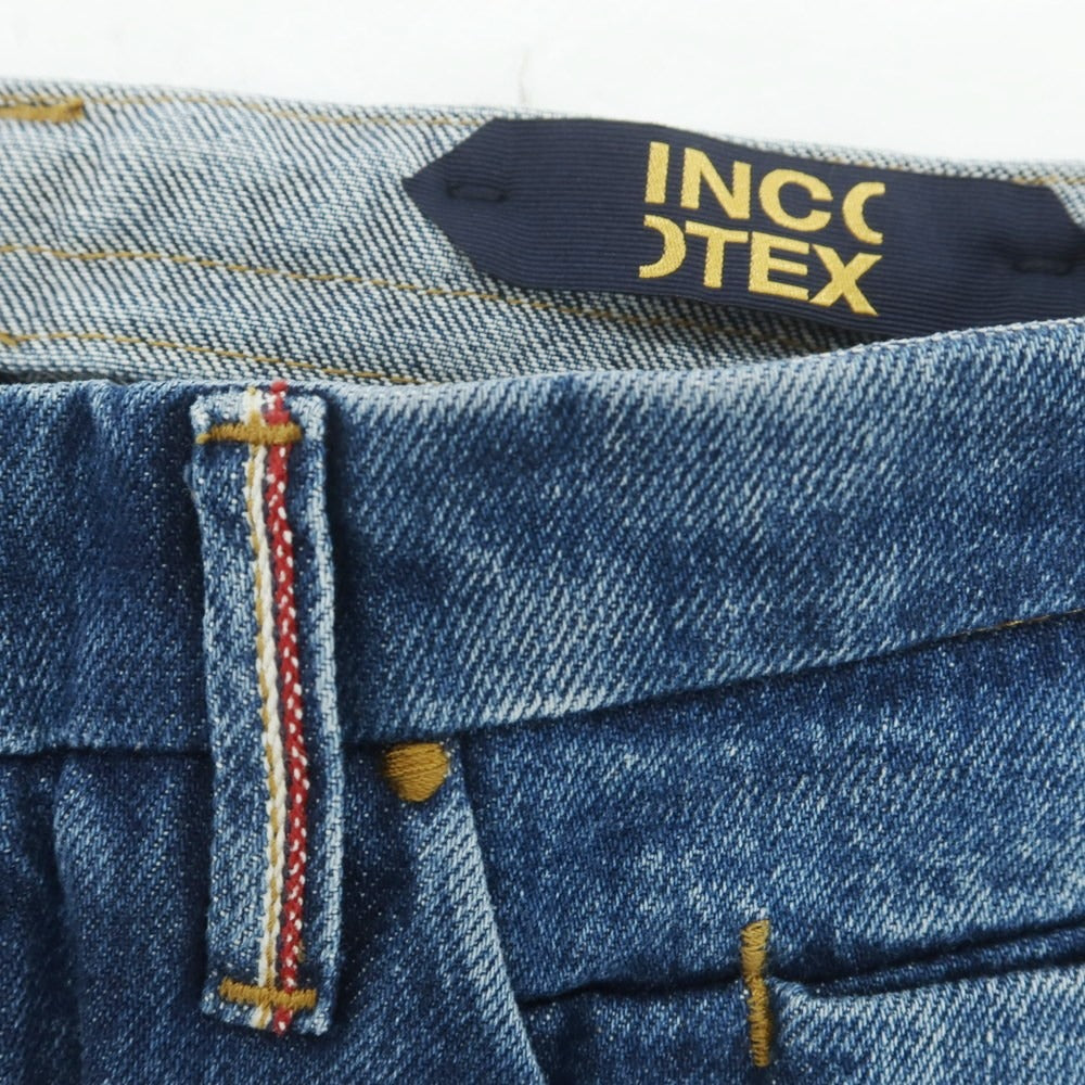 【新品】インコテックス ブルーディヴィジョン INCOTEX BLUE DIVISION TAILOR MADE タイトテーパードデニムパンツ ジーンズ ダークブルー【 33 】【 状態ランクN 】【 メンズ 】