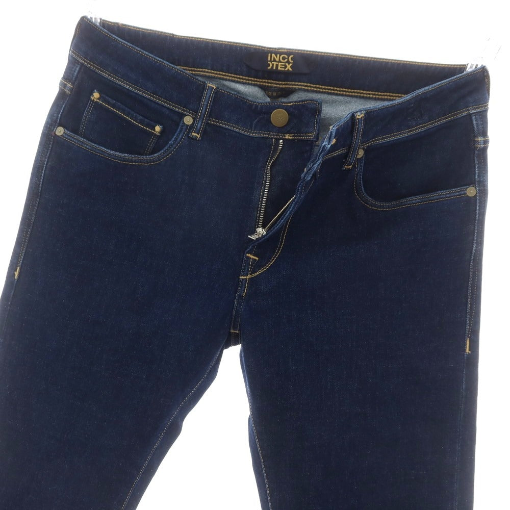 【新品】インコテックス ブルーディヴィジョン INCOTEX BLUE DIVISION ストレッチ タイトテーパードデニムパンツ ジーンズ ネイビー【 33 】【 状態ランクN 】【 メンズ 】