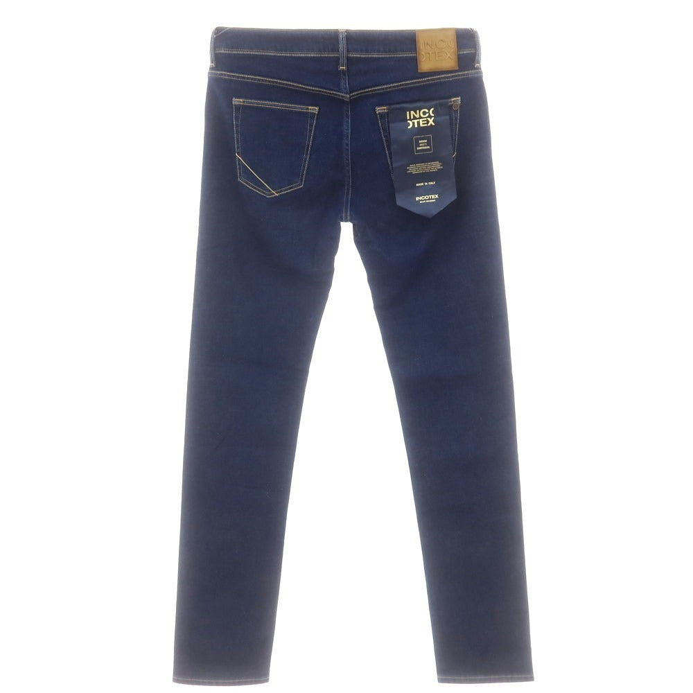 【新品】インコテックス ブルーディヴィジョン INCOTEX BLUE DIVISION ストレッチ タイトテーパードデニムパンツ ジーンズ ネイビー【 33 】【 状態ランクN 】【 メンズ 】