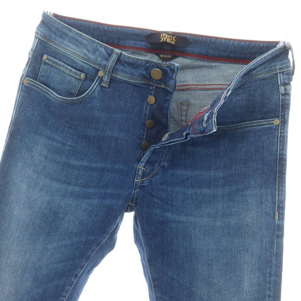 【新品アウトレット】インコテックス ブルーディヴィジョン INCOTEX BLUE DIVISION ストレッチ タイトテーパードデニムパンツ ジーンズ ブルー【 33 】【 状態ランクN- 】【 メンズ 】