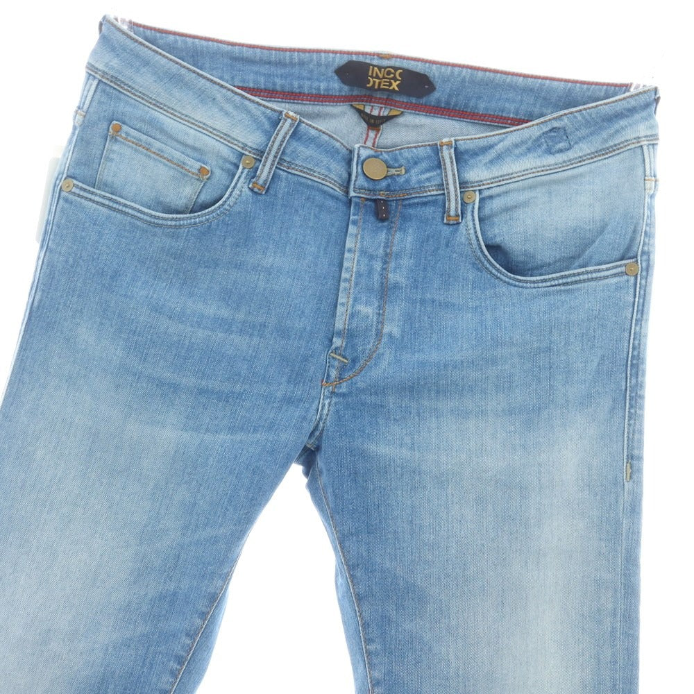 【新品】インコテックス ブルーディヴィジョン INCOTEX BLUE DIVISION ストレッチ タイトテーパードデニムパンツ ジーンズ ライトブルー【 31 】【 状態ランクN 】【 メンズ 】